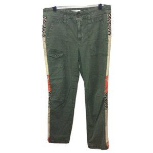 Anthropologie Womens 32 Camo Green Floral Pants